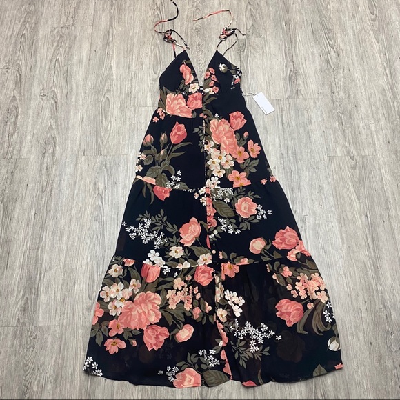 Reformation Jaden Floral Tiered Midi Dress 10 - Picture 7 of 10